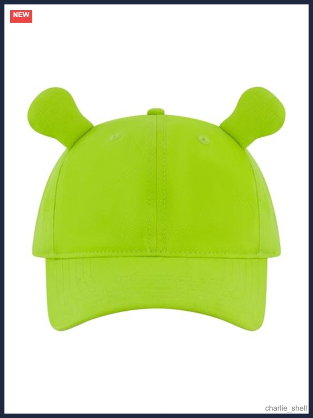 Shrek Baseball Cap One Size Adjustable Cotton Adult Dad Hat Curved Brim 3D Ears